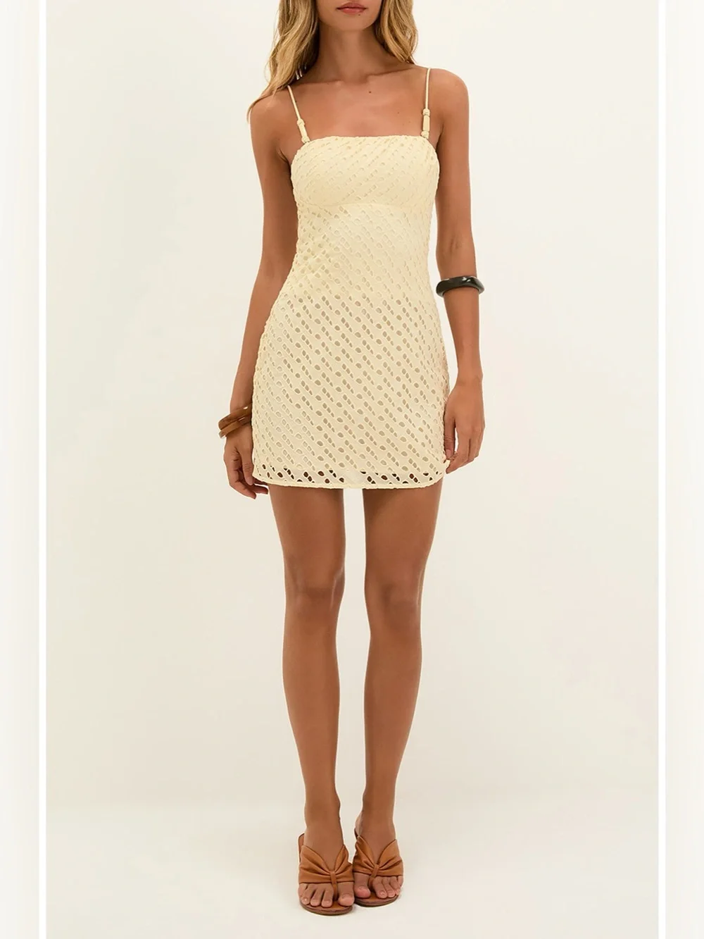 ViX Paula Hermanny Eyelet Venice Short Dress S - Picture 7 of 8